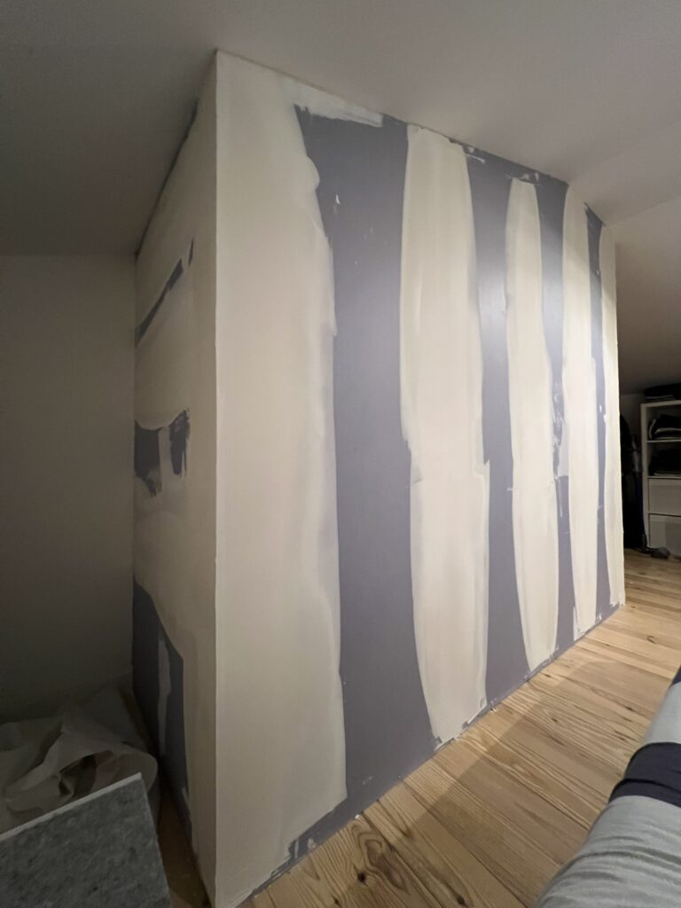 Création de cloison séparatrice acoustique et pose d'une porte